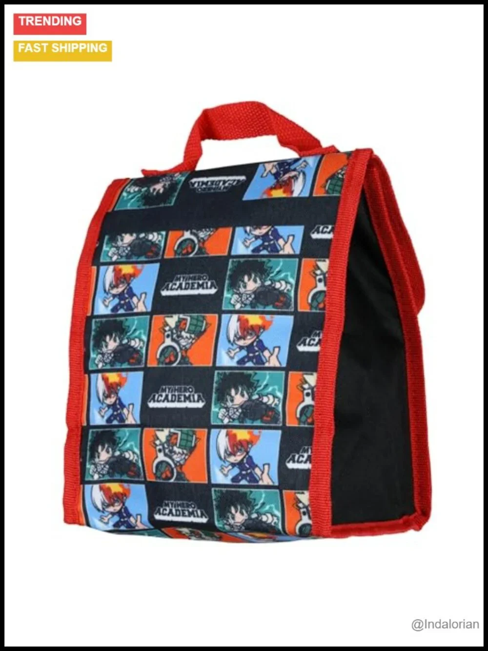 My Hero Academia Backpack Set Lunch Tote Pencil Case Keychain Carabiner 5 Piece